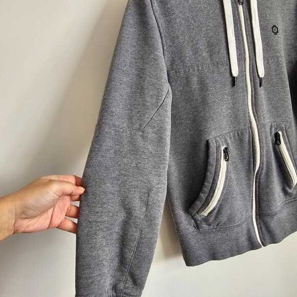 Jack Jones Men's Clay Sweat Grey Zip up Hoodie, S, 4 Front Pocket (2 Zip) - Picture 8 of 13